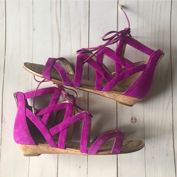 Sam Edelman Fuchsia Strappy Sandals - Picture 2 of 5